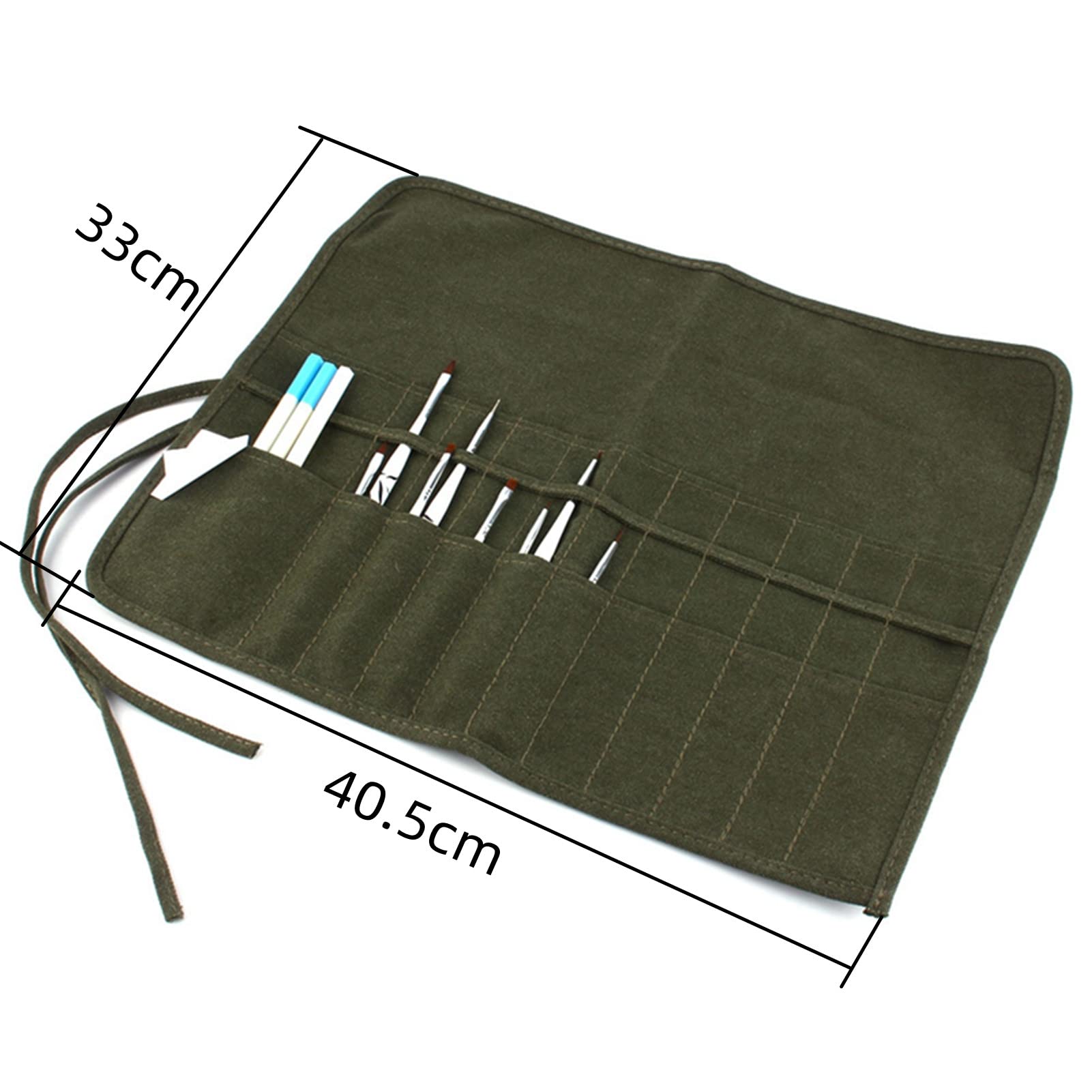 Astuccio Portapennelli Roll-up Per Artisti - Capacità 30 Pennelli