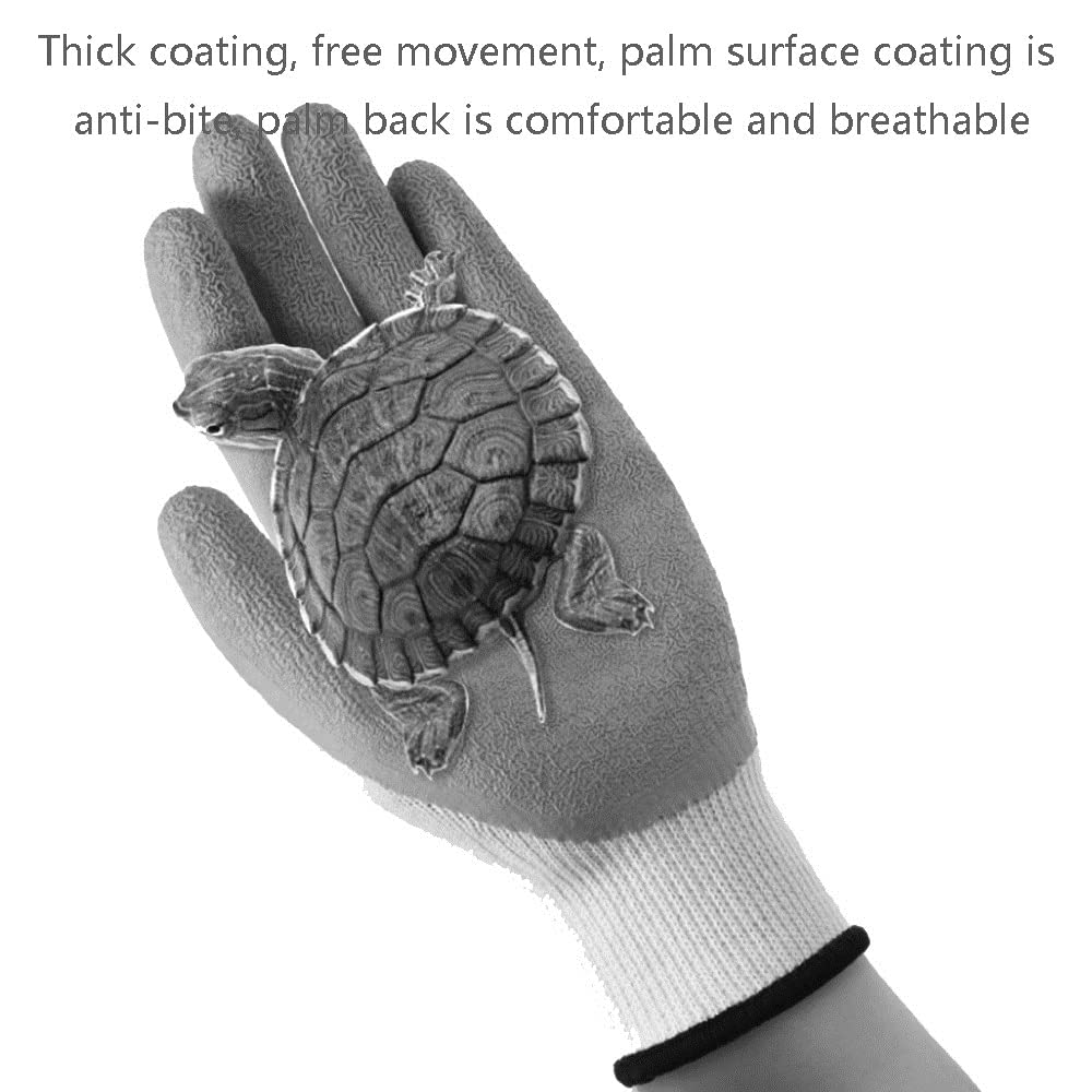 Axdwfd Guantes Engrosados, Guantes De Jardinería, Guantes Anti-bocado, Adecuados For Mascotas, Uso De Jardín, Limpieza, Pesca, Camping (Color : Grey, Size : L)