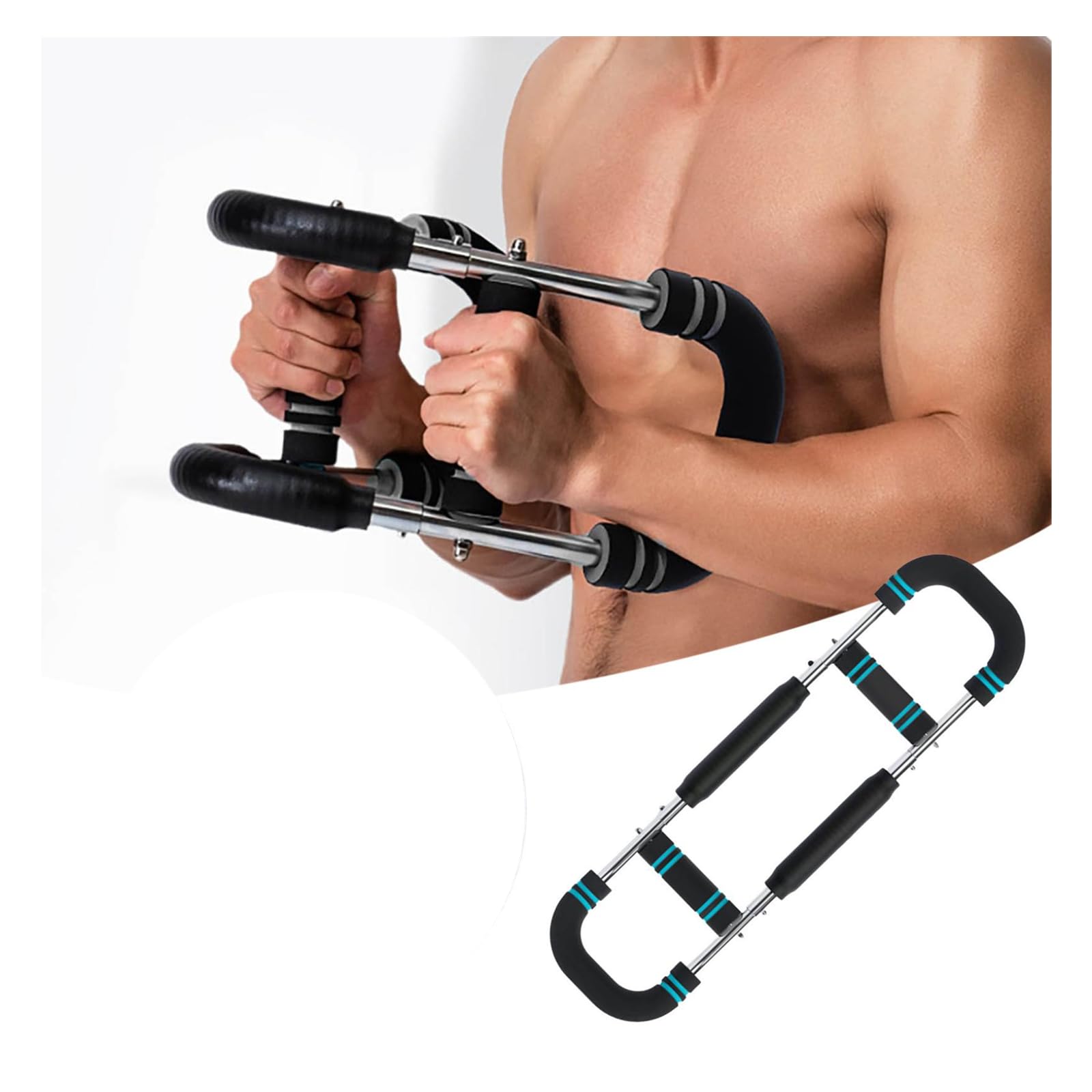 Twister Arm Trainer - Espansore Toracico Regolabile A 3 Velocità, Per Allenamento Braccia, Petto E Gambe, Per Principianti E Sportivi