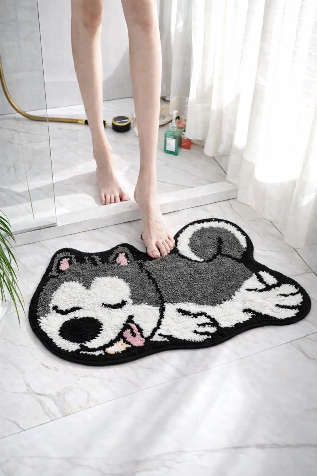 Soak & Step | Cute Dog Designer Door Mat | Anti Skid | Kids Bath Room-image-14