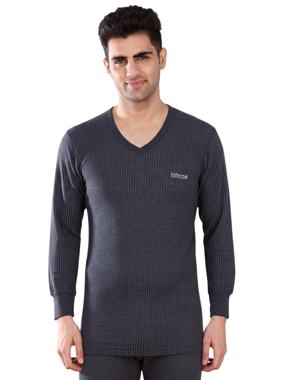 Men's V Neck Thermal Vest | Full Sleeve Winter Innerwear Soft & Warm Cotton Fabric