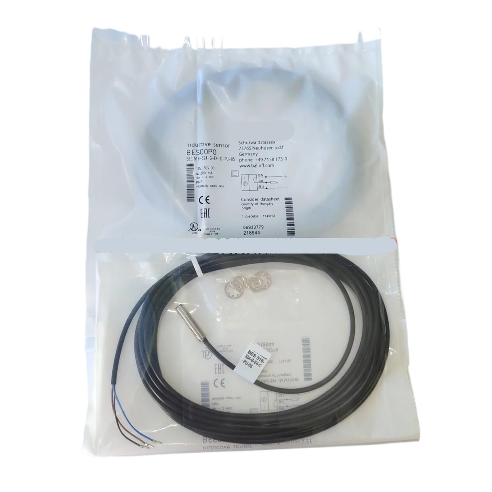 JHPWKRMU 1PCS BES516-324-G-E4-C-PU-02/03/05 Proximity Switch Sensor(516-324-G-E4-C-PU-02)