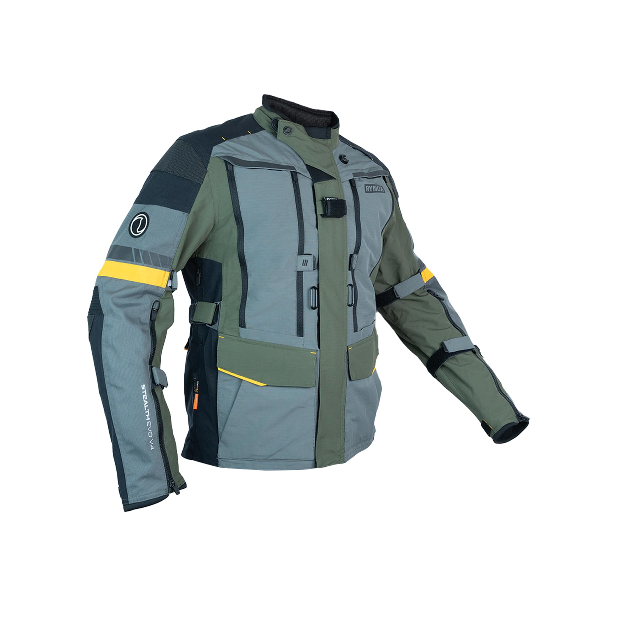 Rynox Stealth Evo 4 Jacket - Motorcycle Touring Jacket with Impact Protection and Abrasion Resistance - Woodland Orange, Small-image-44