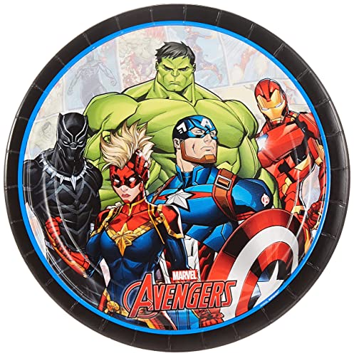Amscan Marvel Avengers Powers Unite Design Round Paper Plates - 9" | Multicolor | Pack Of 8 #TOP1