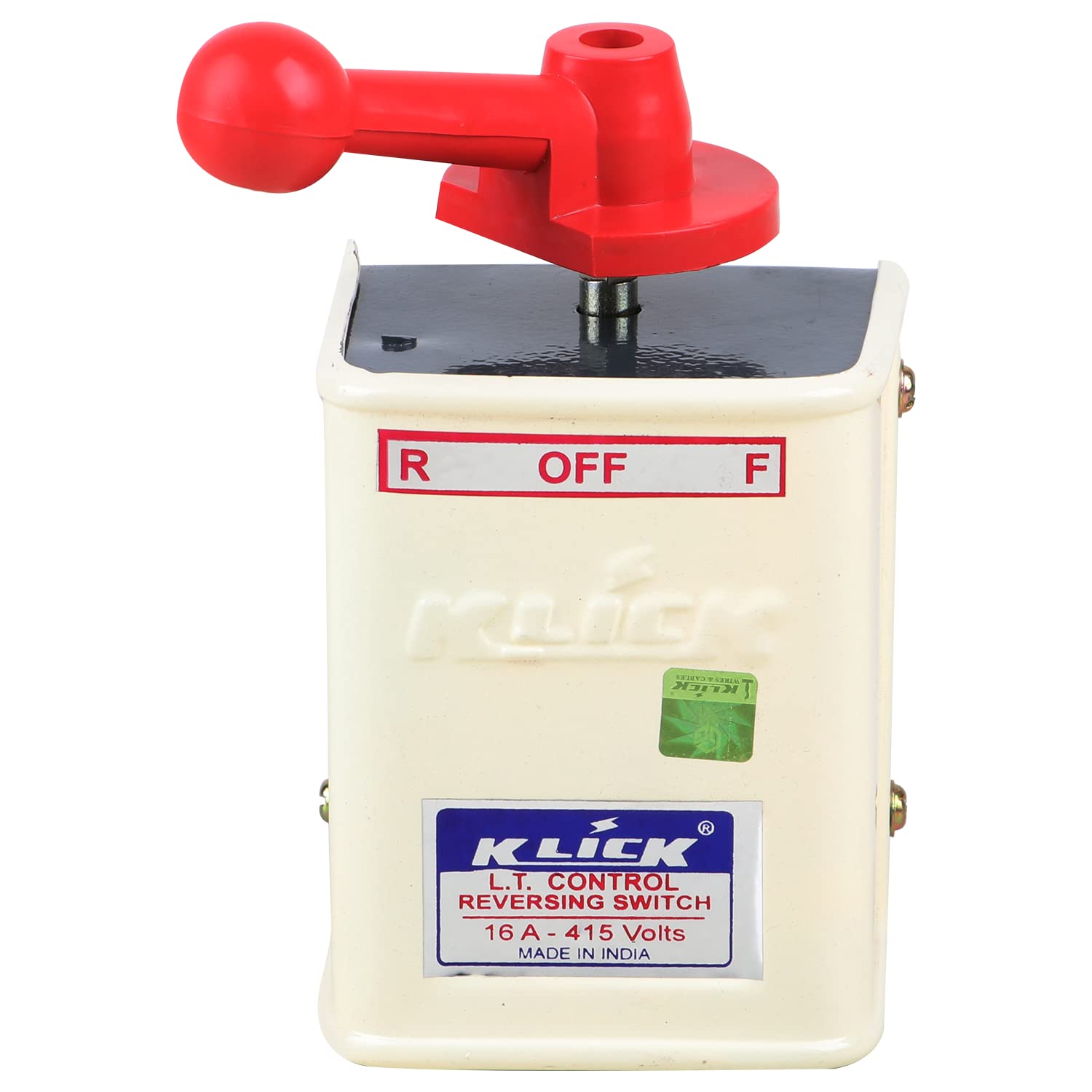 Klick Reverse Forward Switch, Heavy Duty 3 Phase Reversing Controller for Easy Electrical Operation (16 Amp, 415V) (B09KPKF2TQ) Amazon Price History, Amazon Price Tracker