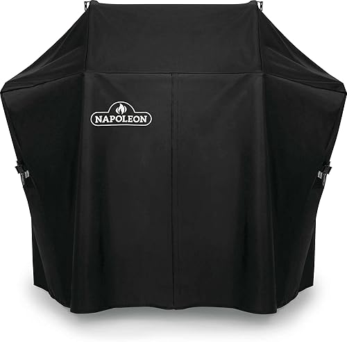 Napoleon Funda para parrilla de barbacoa premium para Rogue 425 Series, negra, resistente al agua, protección UV, rejillas de ventilación, cierre de