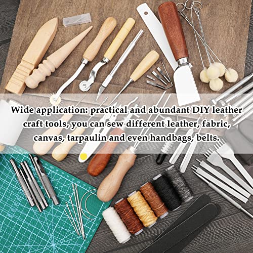 Bagerla Leather Craft Tools, 60 Pieces Leather Working Tools And Supplies thumb #6