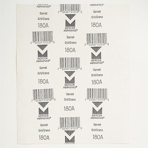 Miniatura 2 de 205180A - Hojas de papel granate de 9 x 11, grano 180A (paquete de 100)