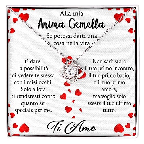 NONNA PROFESSIONISTA Collana Donna Alla mia Anima Gemella Valentin's...