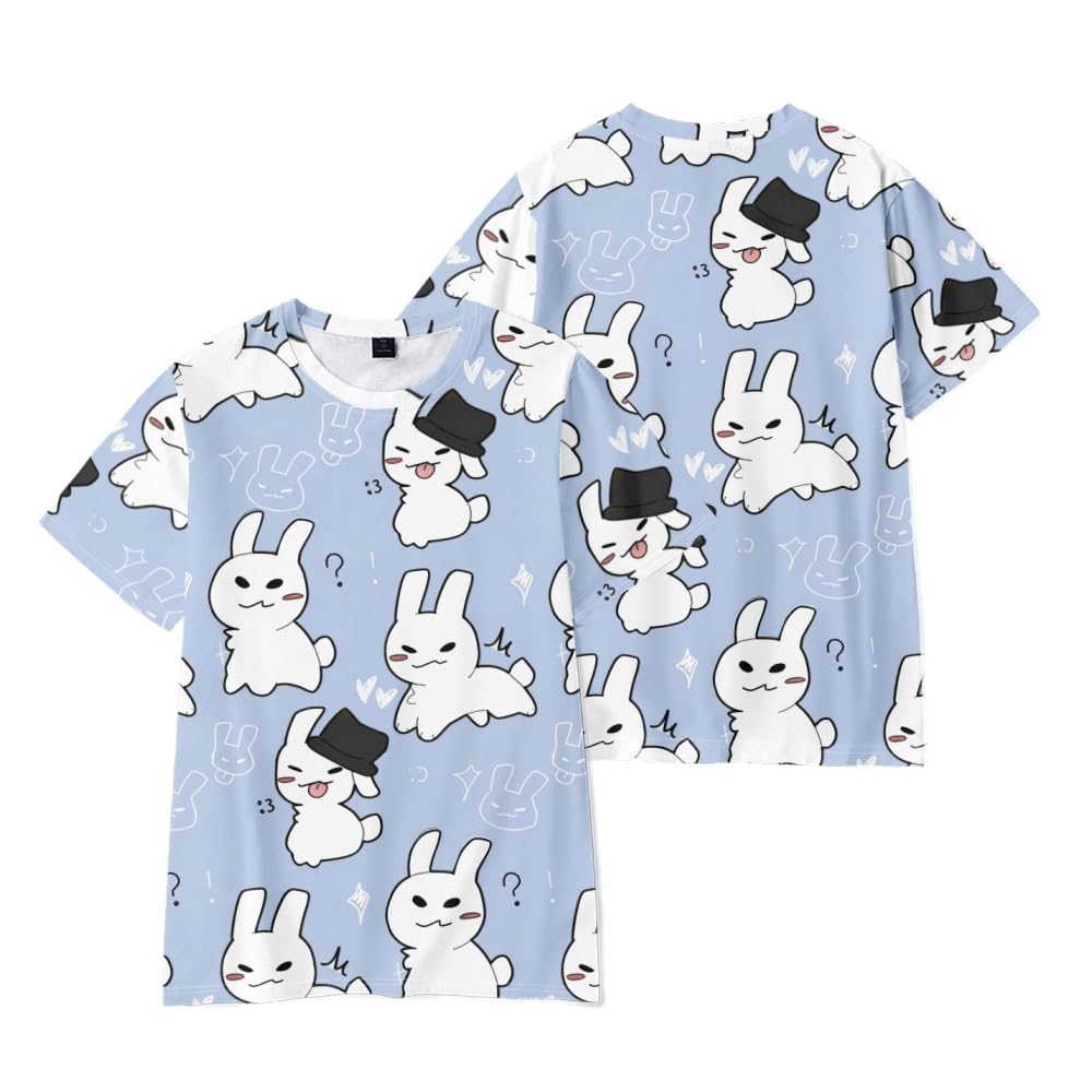 Hzsyc Boys Q Kids Funny Cute Rabbit Gubby 3D Figure Printed Sweatshirt Shirt For Fans Gift Forsaken Gubby T-Shirt (,13-14Years)