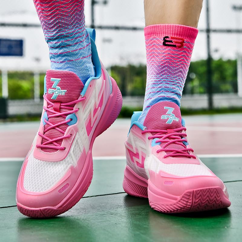 Image of Women Basketball Shoes Fashion Sneakers Comfortable Unisex Athletic Lightweight Non Slip Outdoor Sport Volleyball Shoes