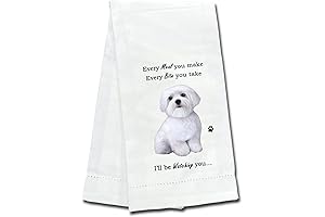 E&S Imports Maltese Kitchen Towel - Maltese Gifts for Women