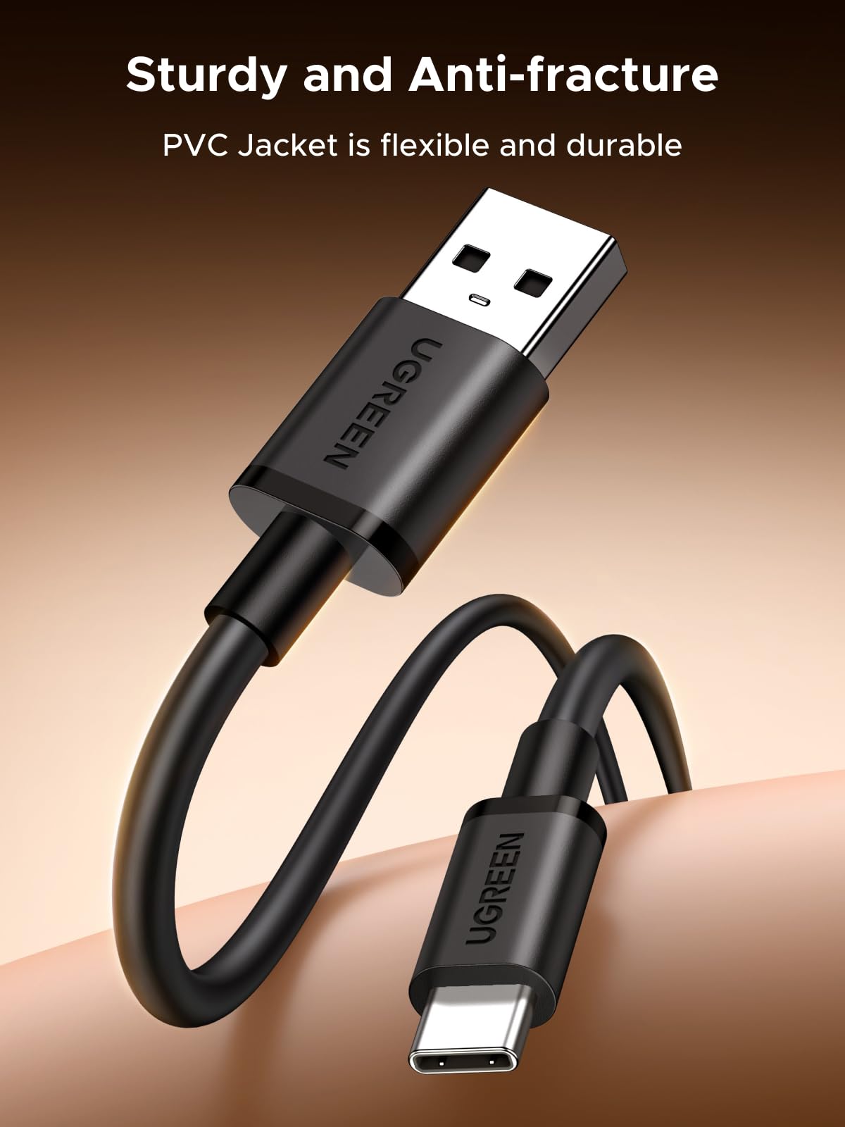 UGREEN USB-C to USB-A Cable 2-Pack - CarPlay & Android Auto -6
