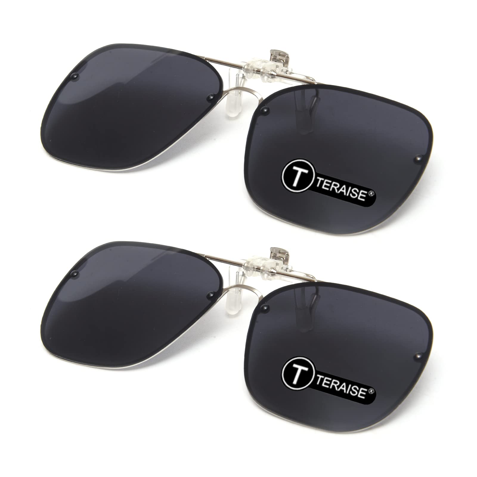 TERAISE Clip On Sunglasses Flip up HD Polarized Unisex for Outdoor/Driving UV400