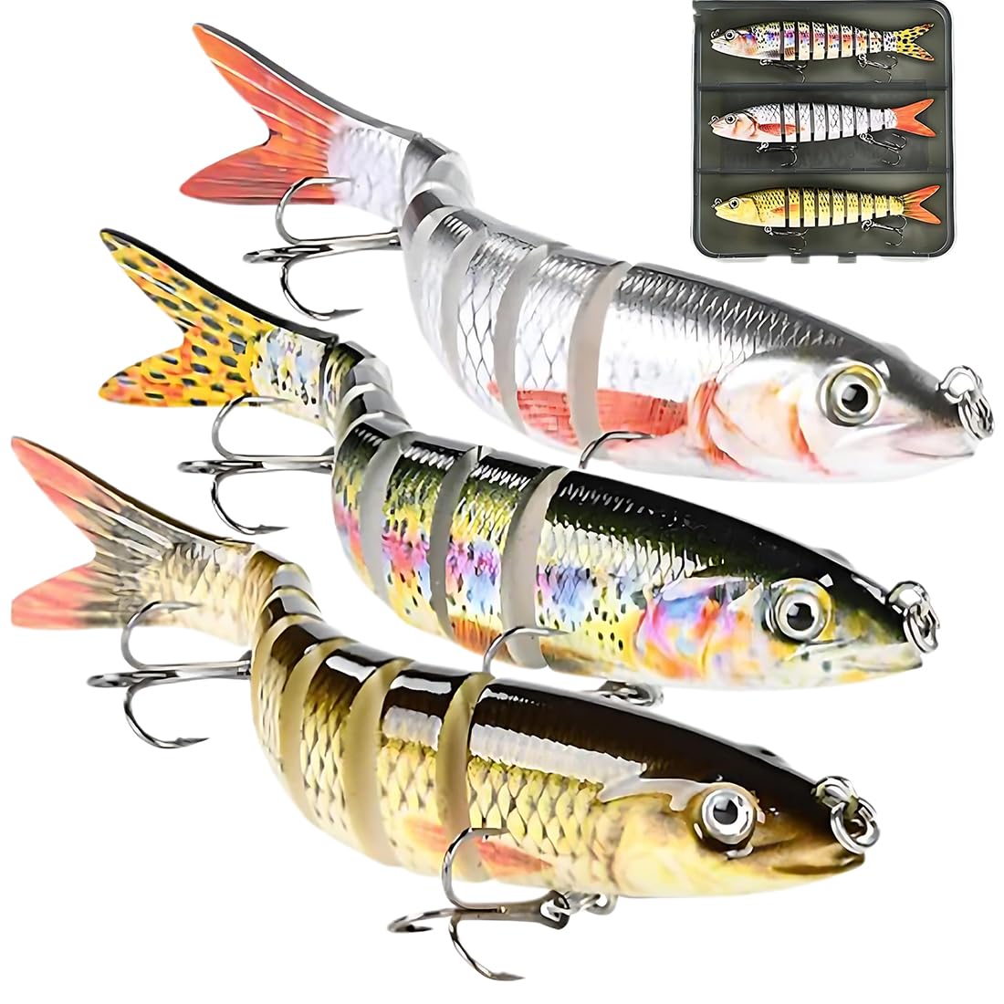 Appât Artificiel pour Brochet, Leurres de Pêche Multi-articulés, Appât de Natation Segmenté Réaliste pour d'eau Douce et d'eau Salée, Wobbler Swimbait, Cadeaux de pêche pour Hommes Appât Artificiel pour Brochet, Leurres de Pêche Multi-articulés, Appât de Natation Segmenté Réaliste pour d'eau Douce et d'eau Salée, Wobbler Swimbait, Cadeaux de pêche pour Hommes