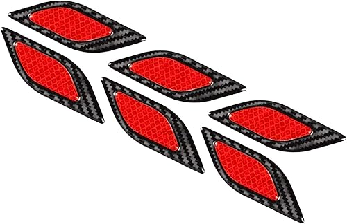 Miniatura 2 de 6 calcomanías reflectantes para guardabarros de automóvil, calcomanías de rayas de advertencia de seguridad, calcomanías de protección para