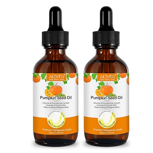 2 botellas de aceite de semillas de calabaza para el crecimiento del cabello cuidado de la piel uñas y cutículas nutre el cuero cabelludo alivio de