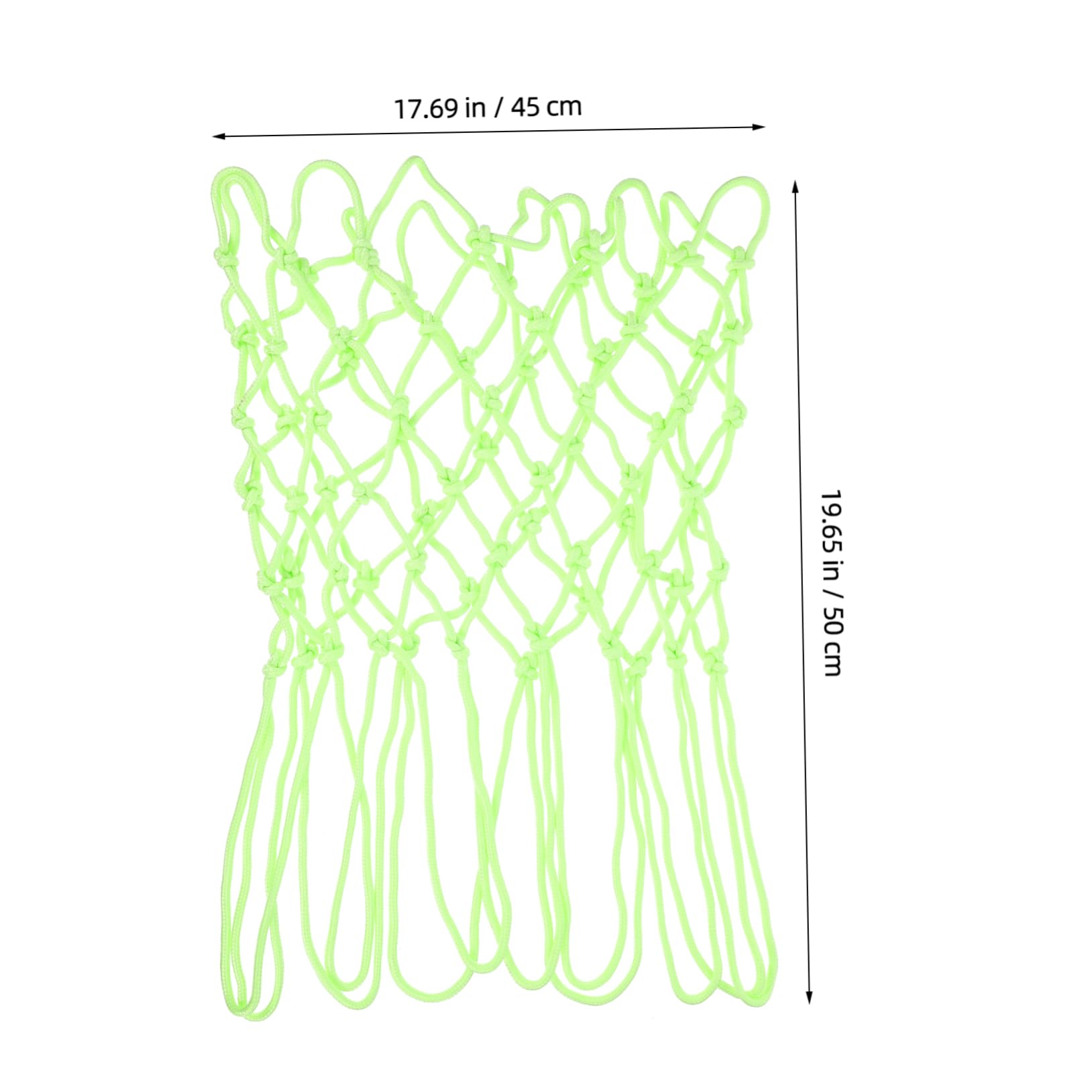 Yardwe Heavy Duty Basketball Net Outdoor Fluorescent Nylon Replacement for Night Play Solar-Powered Glow in Dark Perfect for Schools and Homes