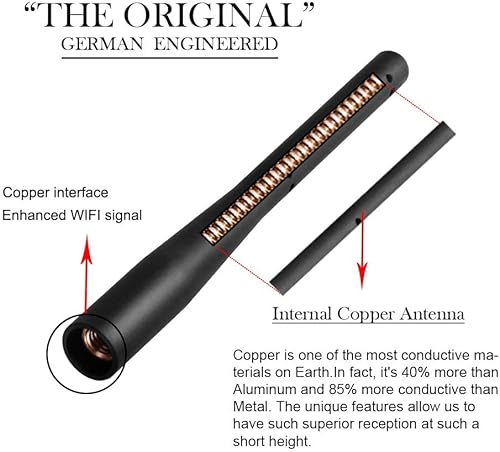 Miniatura 3 de KSaAuto Reemplazo de antena corta y rechoncha de 4.5 pulgadas para accesorios de antena de motocicleta Harley Davidson (1998-2023)