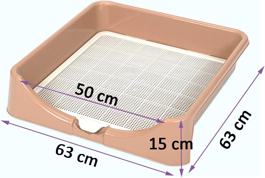 HORV Indoor Outdoor Training Tray for Dogs Litter Box Toilet with Fence, Pee Post for Male Pets, Keep Paws Dry & Floor Clean : Pet Supplies