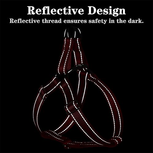 Miniatura 5 de Plutus Pet Arnés para perro, reflectante, ajustable y seguro con hebillas de metal, arnés para perro de fácil paseo para cachorros, perros pequeños,