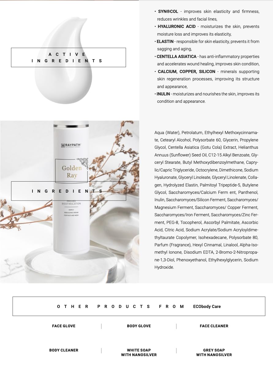 Prestige Cosmetics Plus Set – luxuriöse, ökologische Hautpflege-Kollektion mit Gesichtshandschuh, Face Glove, Face Cleaner, Body Cleaner, GoldenR