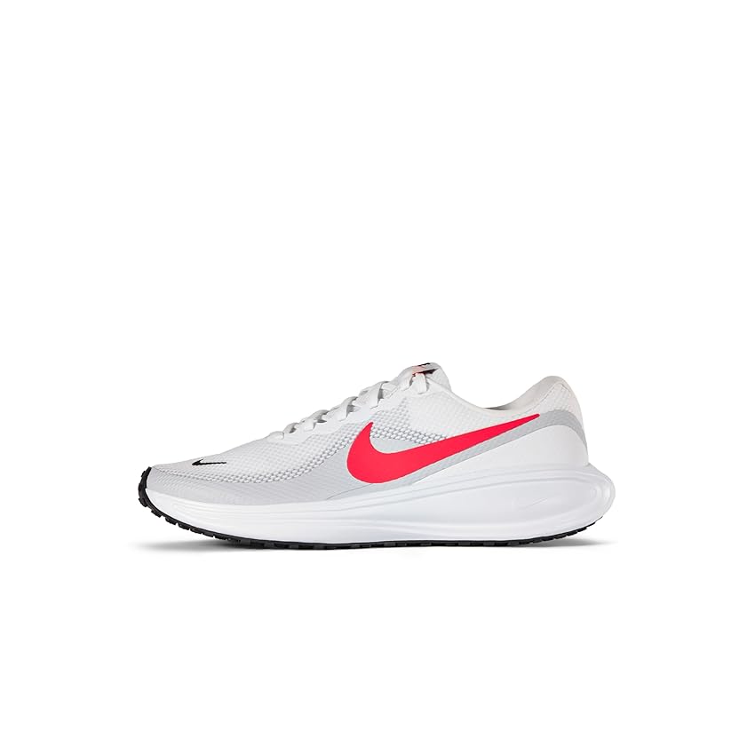 NIKE Revolution 8 White/Bright Crimson-Pure Plat 44 EU