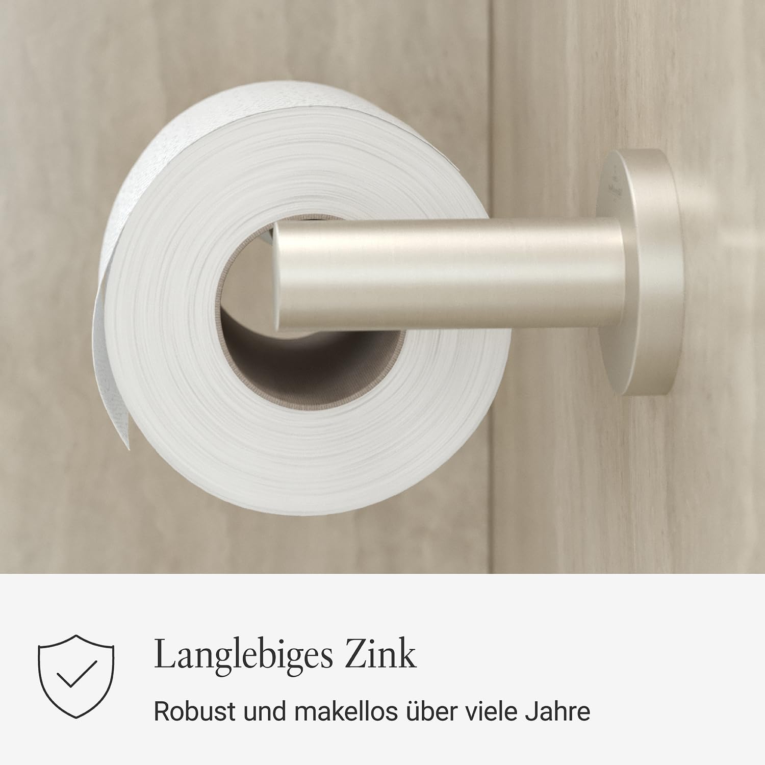 Villeroy & Boch Elements Tender Toilettenpapierhalter, rund – Nickel Matt