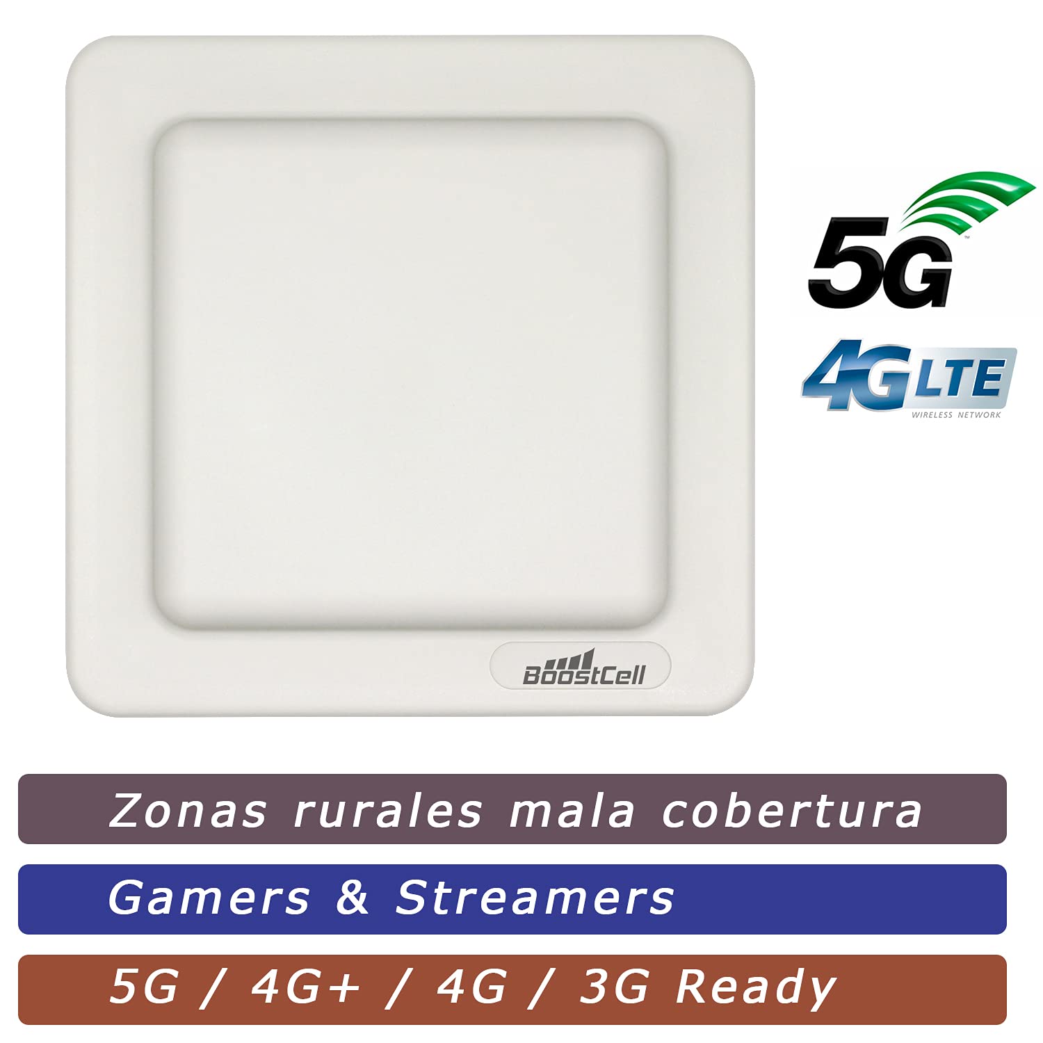 BSPRO. Antena 4G/5G LTE MIMO Direccional Exteriores. 700/800/900/1500/1800/2100/2600/3500 MHz. Compatible con routers con Conexiones SMA/TS9/RP-SMA. Cables de Baja pérdida de 5 Metros.