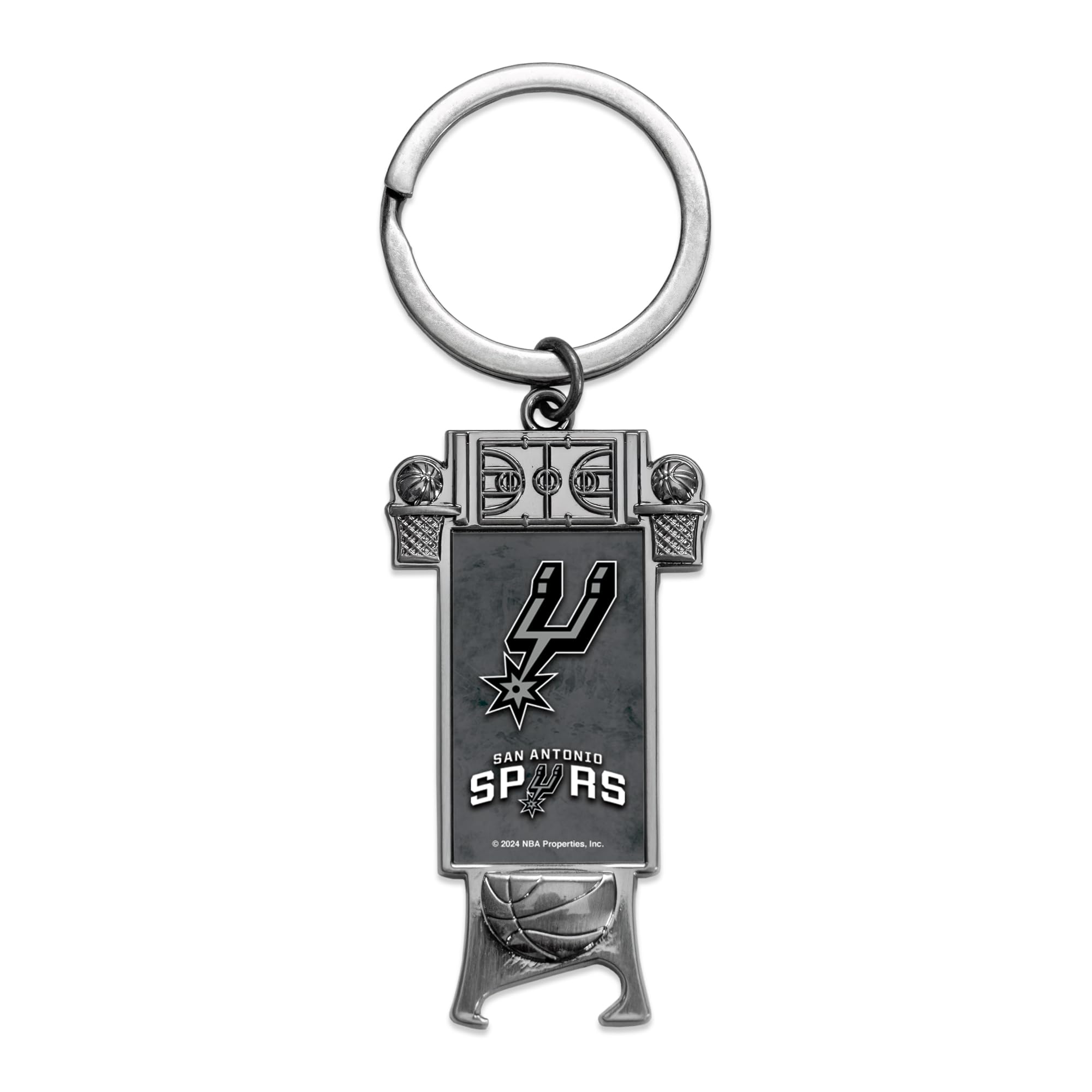 Rico Industries NBA Basketball San Antonio Spurs Sculpted Bottle Opener Keychain -Great Gift Item
