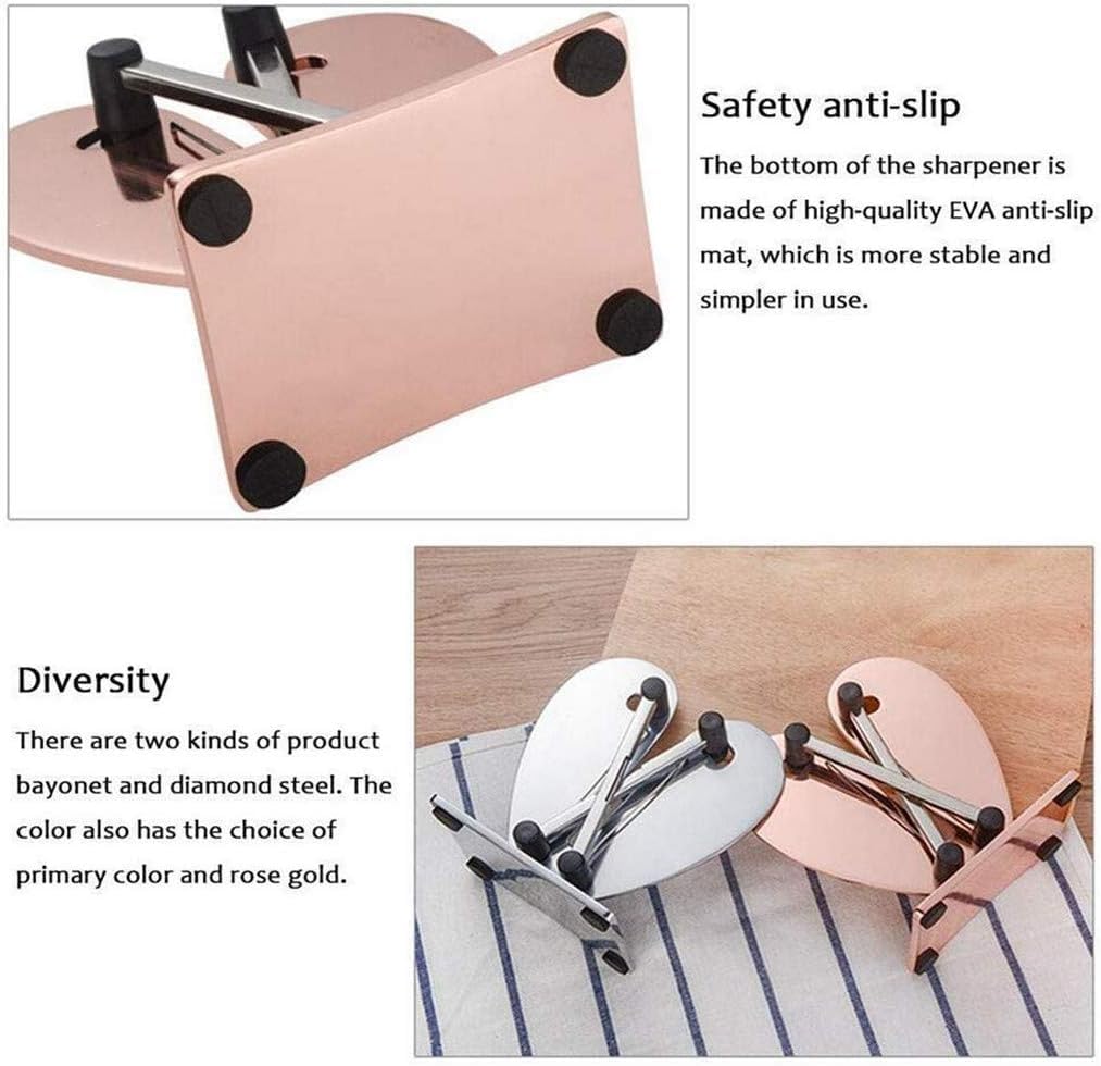 Afilador De Cuchillos con Diseño En Forma De Corazón, Profesional, Manual De Cocina De Metal, Premium, Multiusos, para Tijeras.
