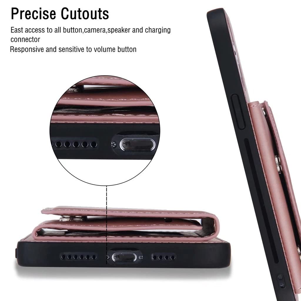 Custodia Flip Wallet Per IPhone 12/12 Pro Con Slot Carte, Pelle Sintetica, Supporto E Cinturino + Pellicola - 2