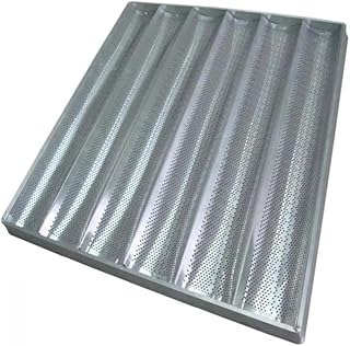 Assadeira 58x70 pao frances 6 ondas aluminio perfurada - imeca