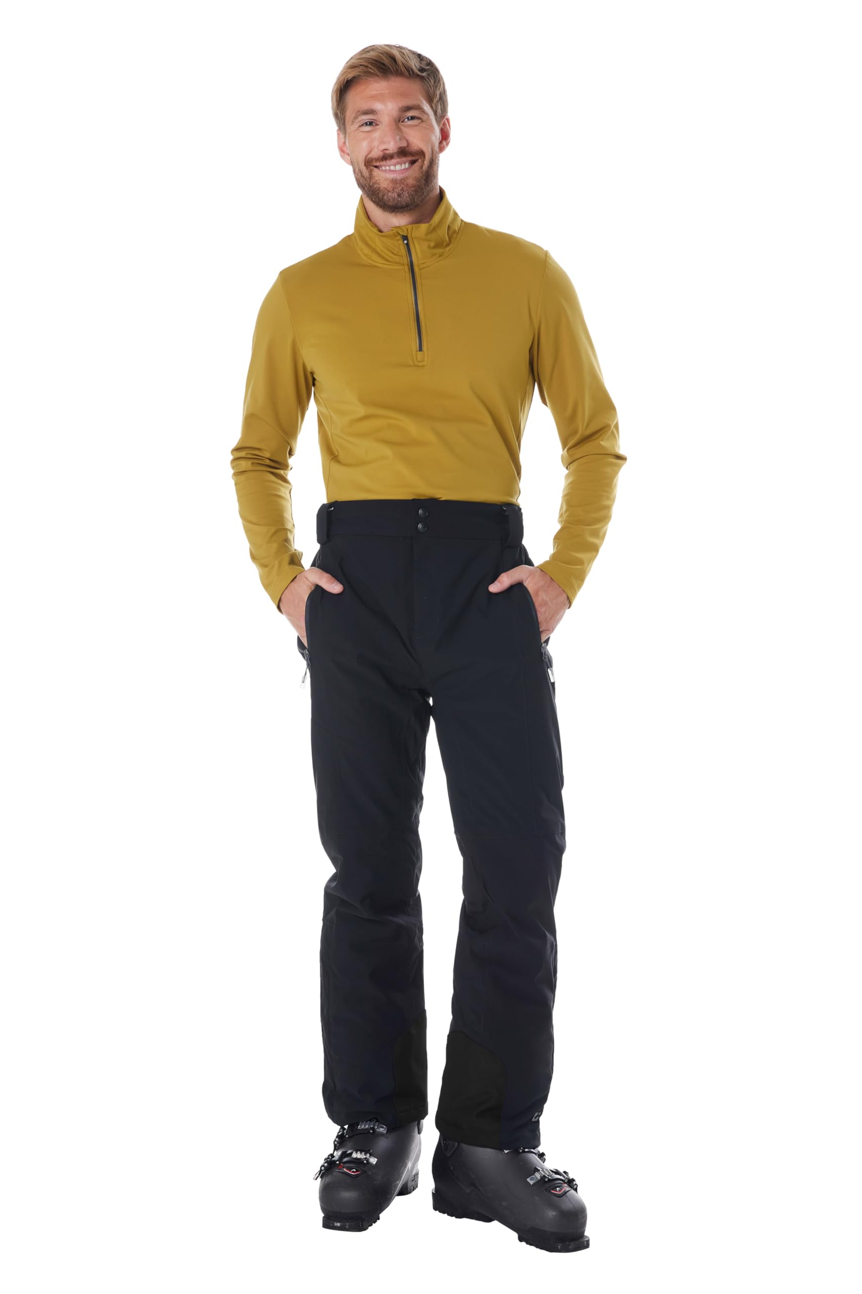 Killtec - Enosh, Pantaloni da Sci/Pantaloni Funzionali con Bretelle Rimovibili, Protezione Bordi e paraneve Uomo