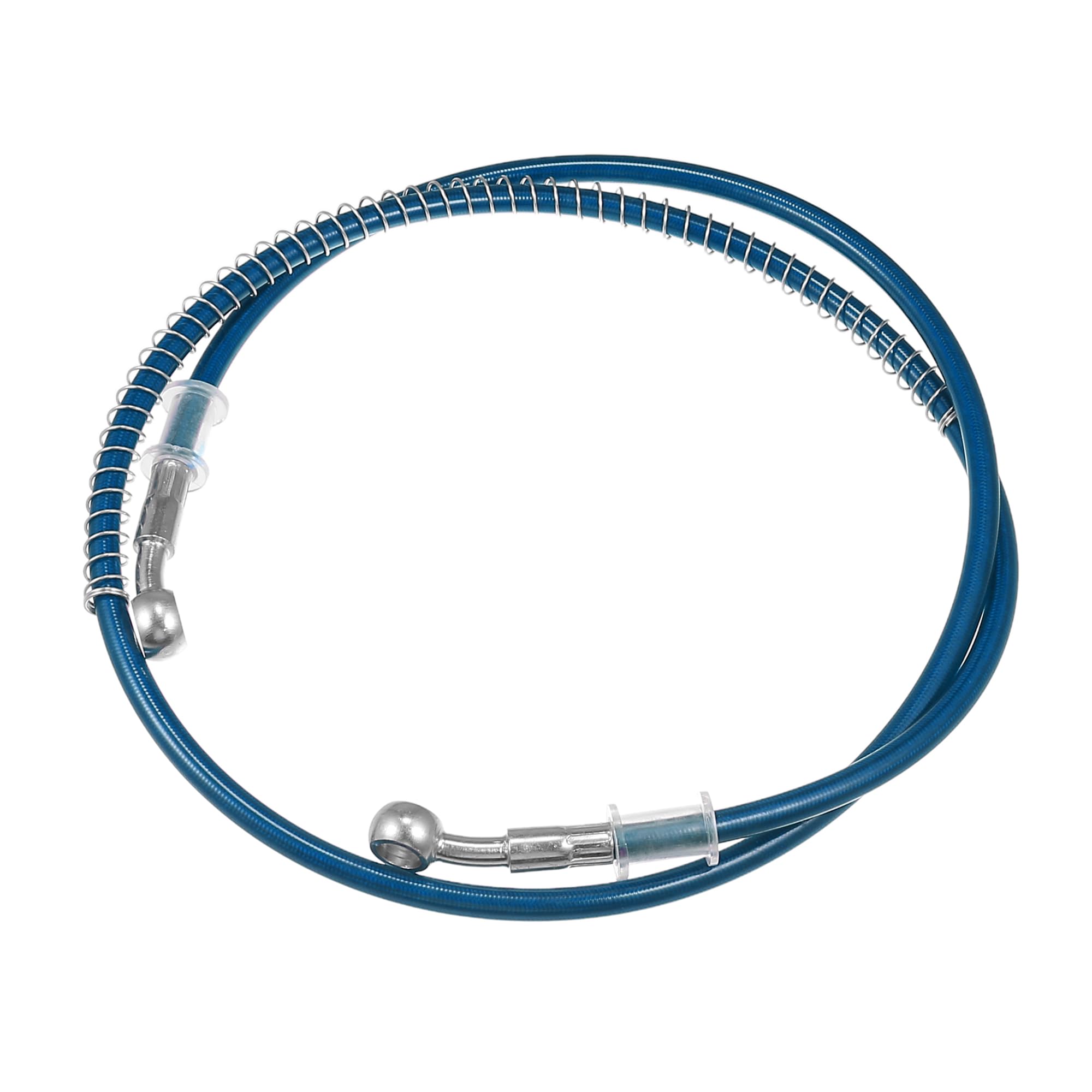 Manguera de freno hidráulico de 120 cm en acero inoxidable azul para moto y ATV