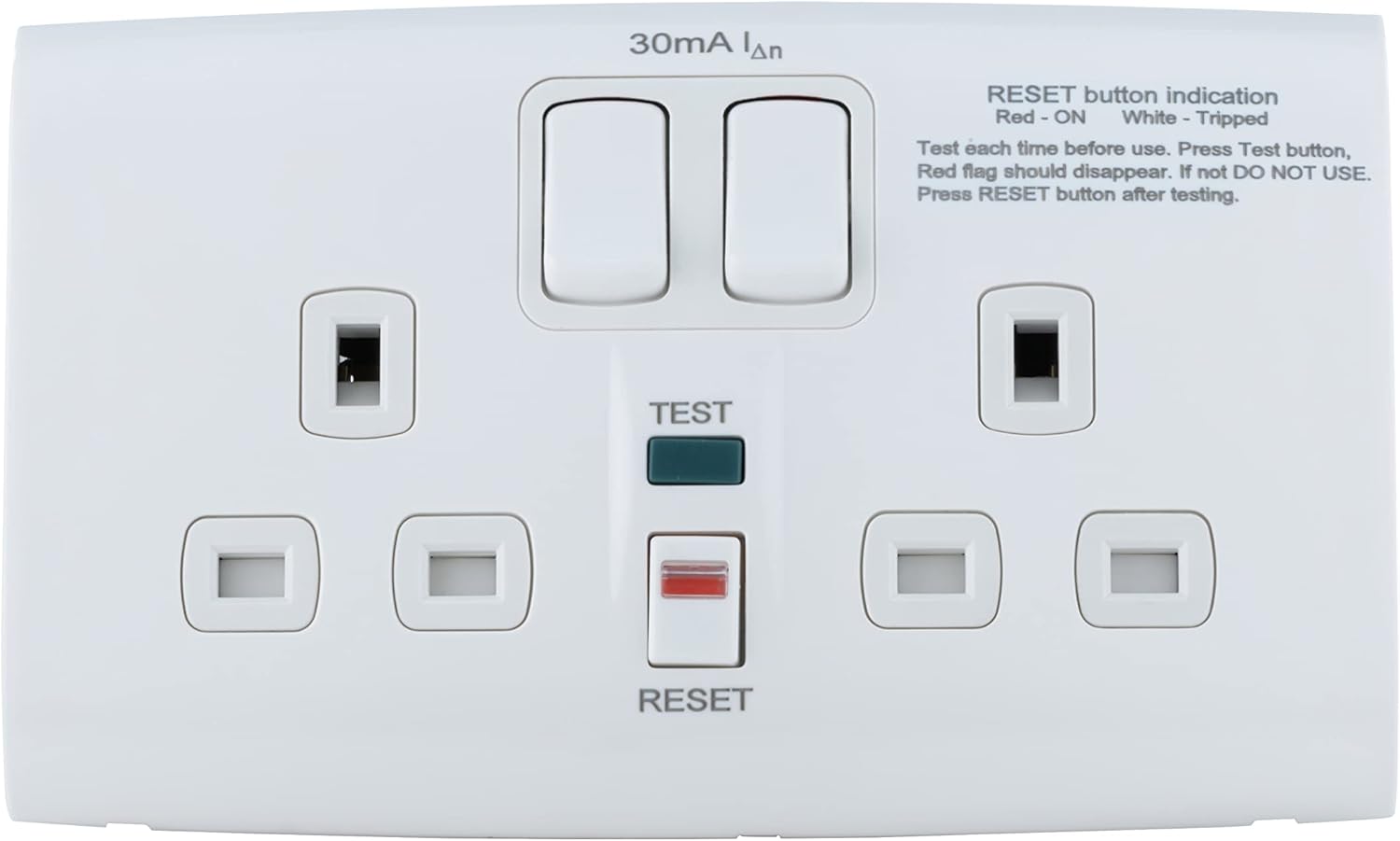 ALFANAR ALF NEW 13A 2G DP SW SOCKET RCD 30MA LATCH Buy Online at Best