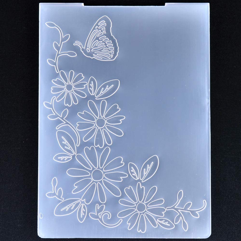 Embossing Folders KWELLAM 3D Flowers Leaves Corner Embossing Folder ...