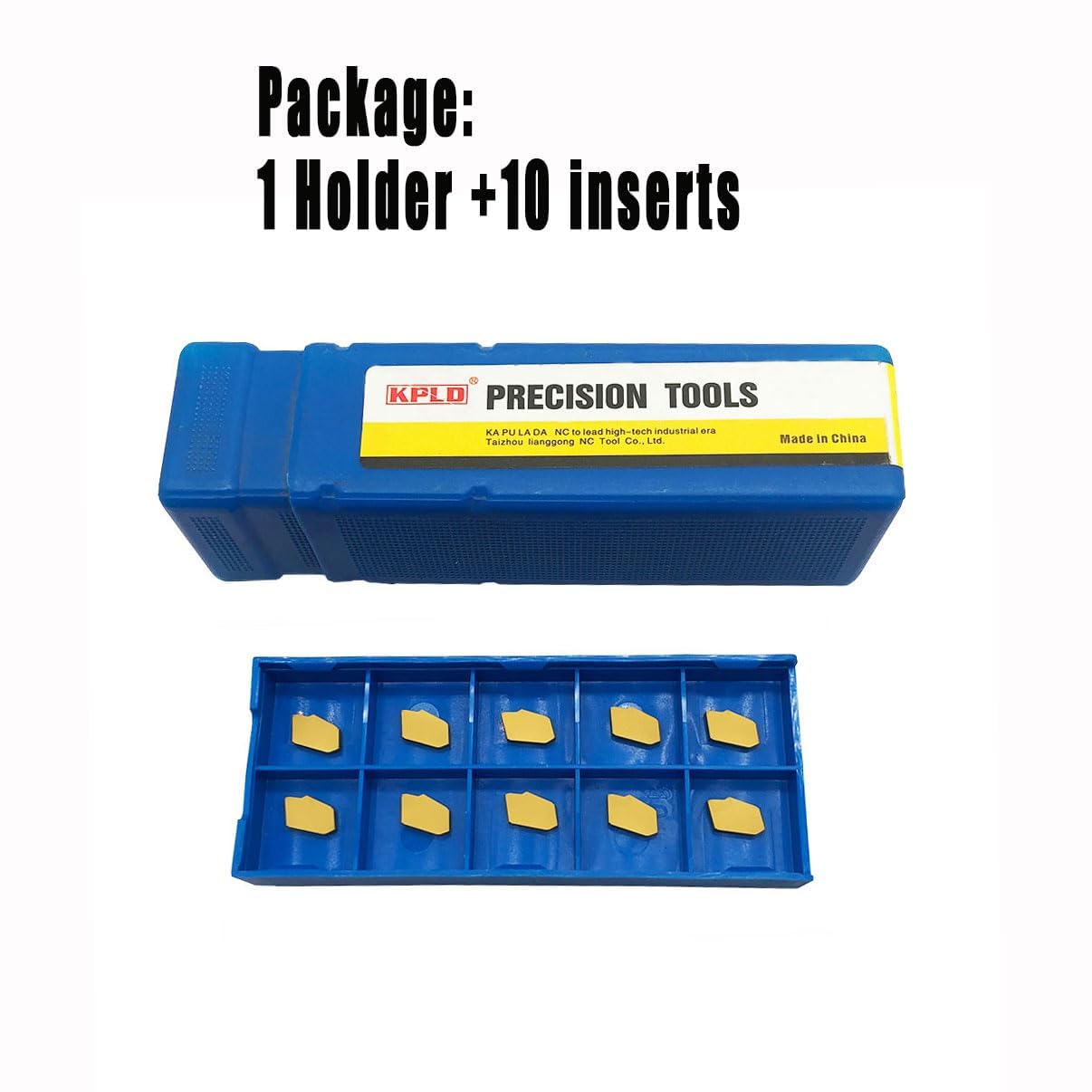 Outil à rainurer et à fente, support de burin 5/8" à tige ZQ1616R-2/3 avec 10 embouts rotatifs en carbure de tungstène SP200/300 (porte-outils à tige 5/8" avec inserts SP200)