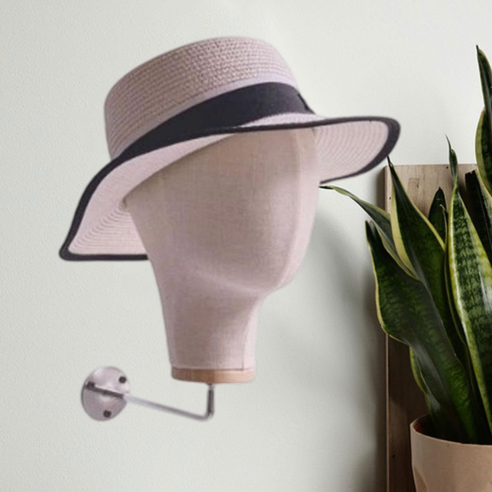 Testa di Manichino Da Donna Espositore Da Parete Supporto per Cappelli E Porta Parrucche Multiuso per Esposizione Adatto per Vetrine di Negozi Saloni, Style a