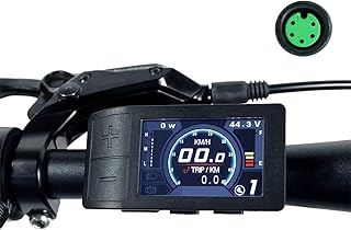 Electric Bicycle LCD Display Meter, 324V/36V/48V/60V 500C Waterproof Bike Speedometer LCD Bicycle Display with 5 Pin Plug Compatible with BAFANG BBS01 BBS02 BBSHD Mid Drive Motor Bafang Protocol