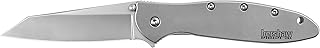 Kershaw Random Leek, 3 inch Sandvik 14C28N Stainless Steel Blade, SpeedSafe Opening, Reverse Tanto, 1660R,Silver