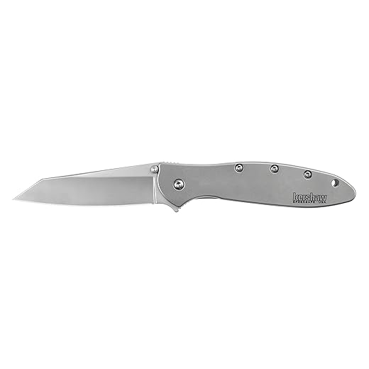 Kershaw Random Leek, 3 inch Sandvik 14C28N Stainless Steel Blade, SpeedSafe Opening, Reverse Tanto, 1660R,Silver
