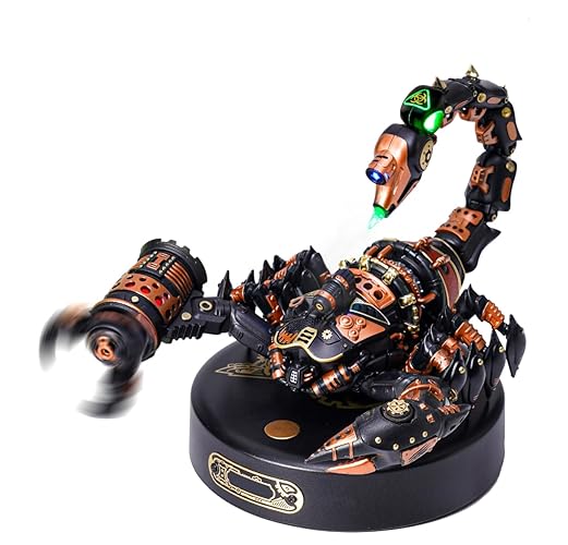ROKR Model Kits For Adults to Build 3D Metal Puzzle Emperor Scorpion ABS And Metal Buds Insects Figurine,Steampunk Gift For Toys and Men(MI04) - Scorpion