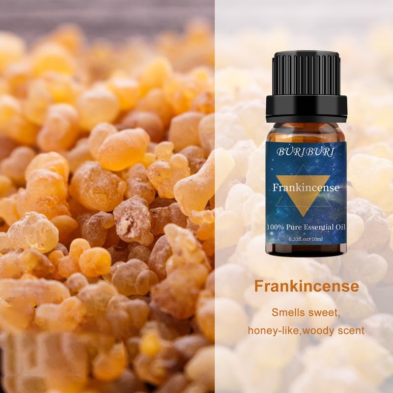 Image of BURIBURI Myrrh Frankincense Essential Oil Set for Diffusers & DIY 2x10ML