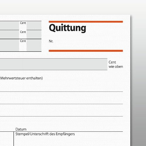 SIGEL QU625 Quittungsblock A6 quer, 2x50 Blatt