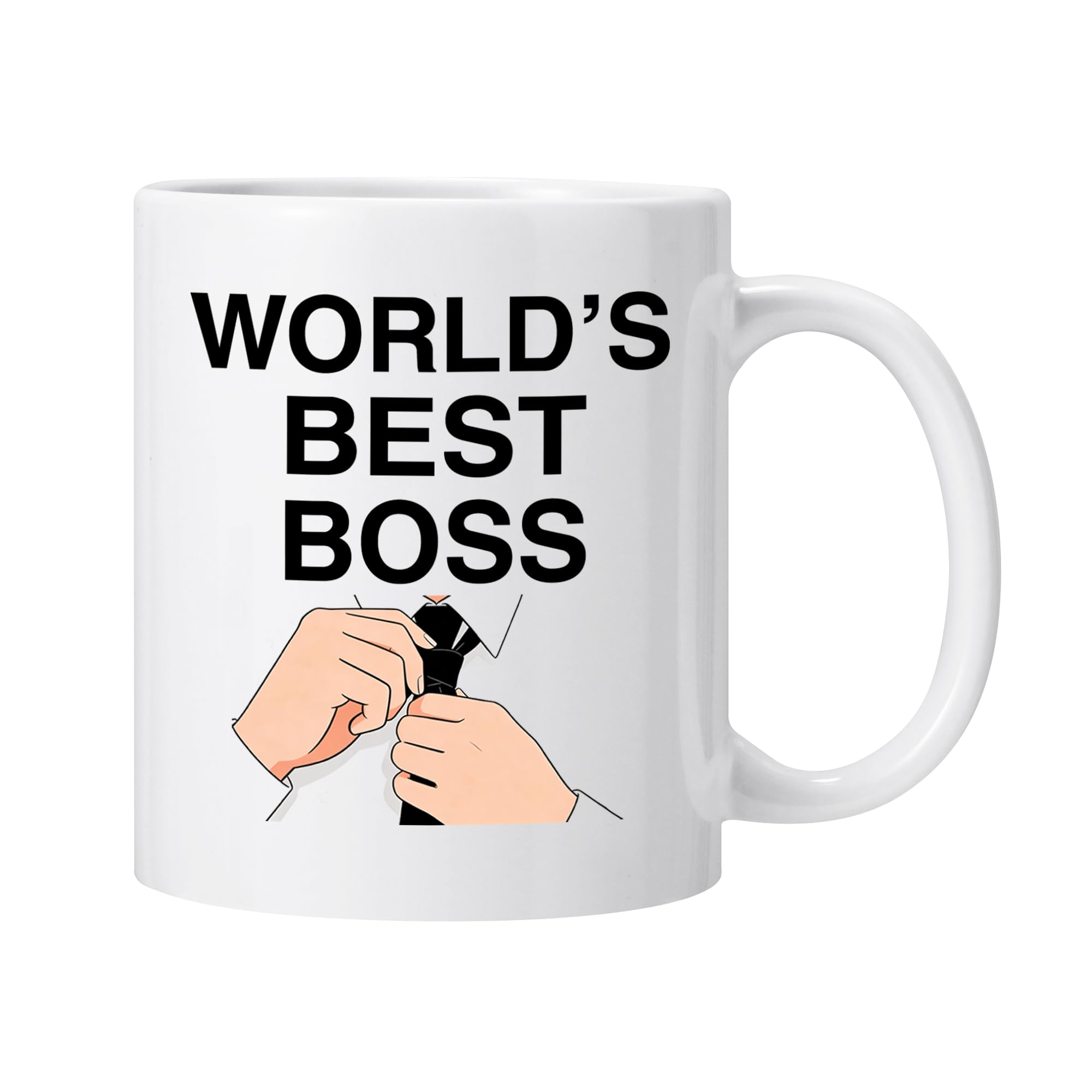 Worlds Best Boss Mug The Office Coffee Mug Funny Boss Mug 11 Oz Double Sided Mug for Boss