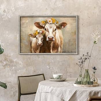 子供の牛の絵画 木製フレーム付き 子供の牛の絵画 木製フレーム付き Amazon.co.jp: 牛の農場
