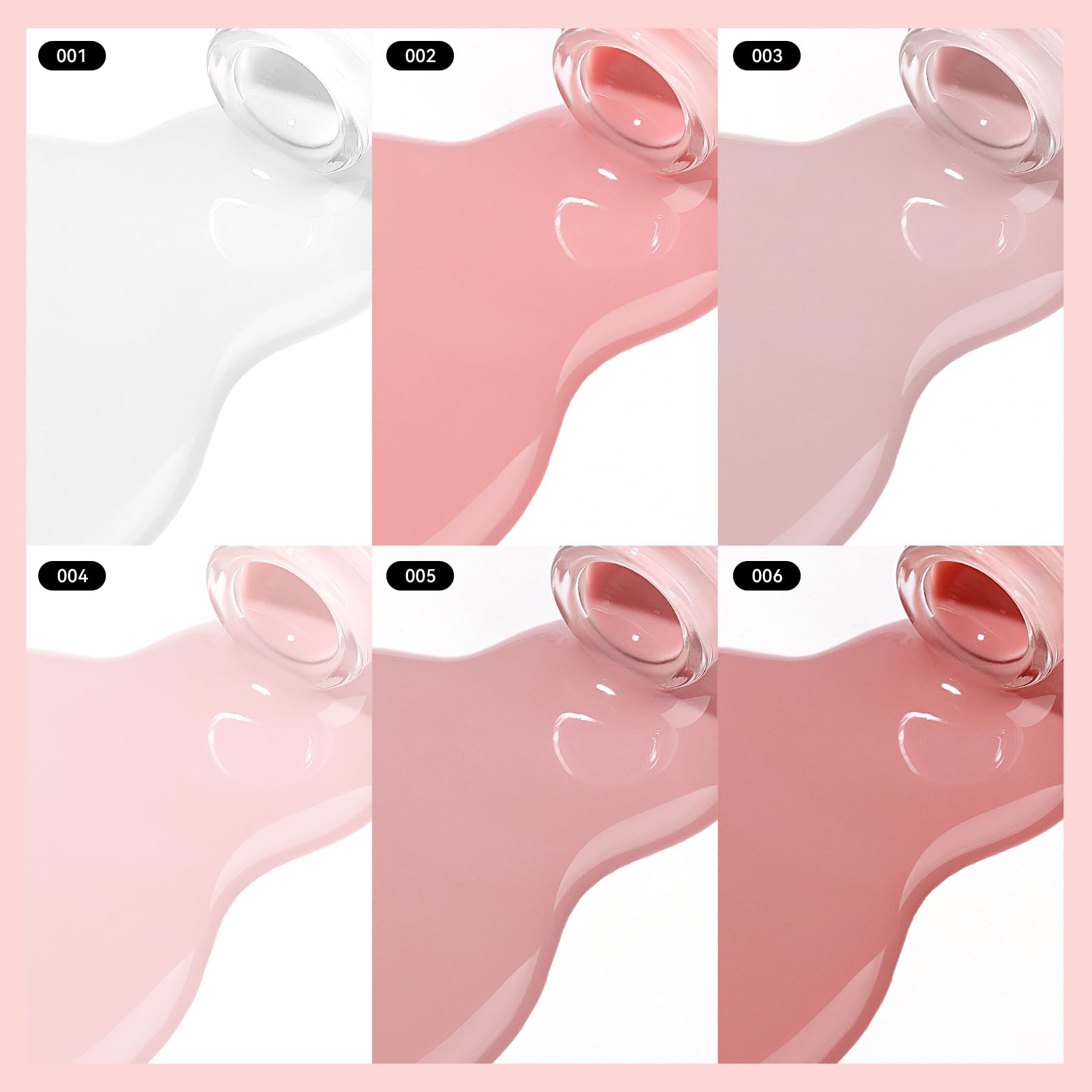 Juego de esmaltes de uñas: colección de 6 colores clásicos nude, blanco lechoso, rosa nude, esmalte de uñas de secado rápido, manicura de uñas, salón de arte de uñas, regalo ideal para mujeres 2
