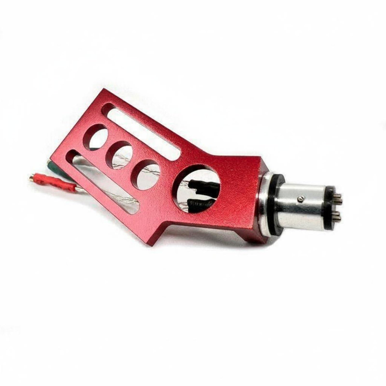 Portacápsulas de Tocadiscos Headshell Portacápsulas Portaagujas Brazo Fonocaptor de Aluminio Ligero Equilibrado para Reducir Resonancias y Mejorar, Rojo