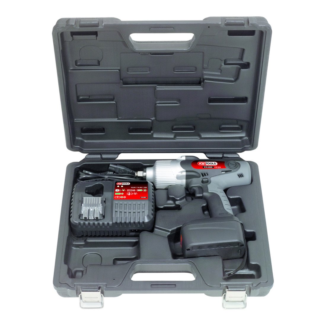 KS TOOLS 515.3526 Clé à chocs 1/2" - Réglage de couple 2 batteries Li-ion 539Nm Couleur